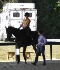 Kim giving lesson to student